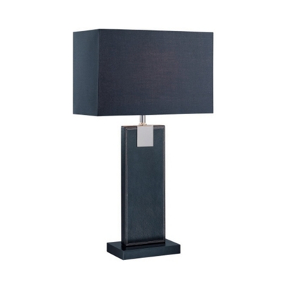 Black Leather Table Lamp, 91144