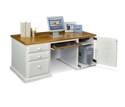 Oyster and Maple Executive Computer Desk