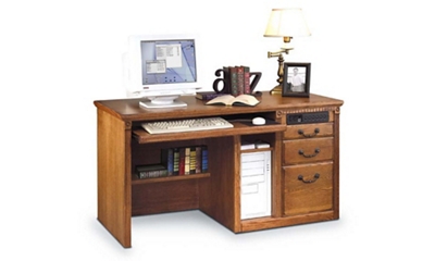 Wheat Oak Deluxe Computer Desk