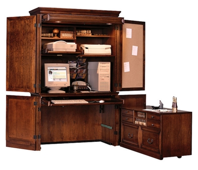 Armoire with roll-out cabinet removed