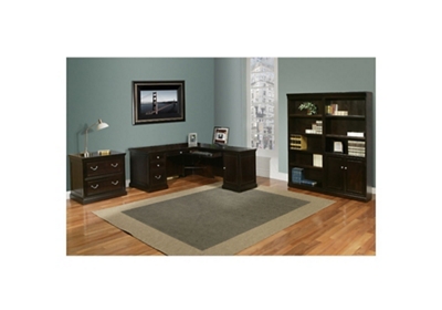 Espresso Compact L-Desk Office Suite, 13194