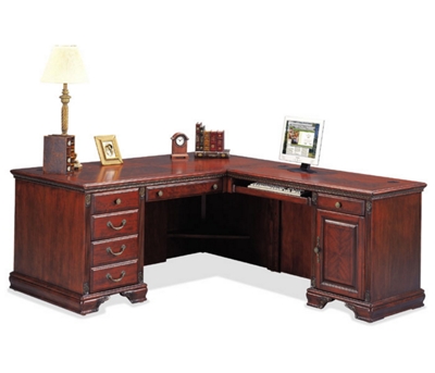 Cherry Traditional L Shaped Desk