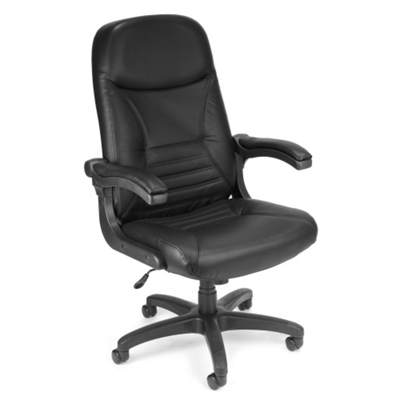Mobile Arm Leather High Back Chair, 50823