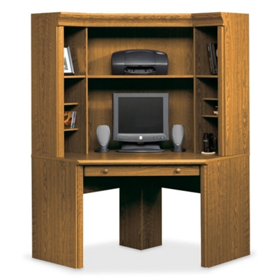 Orchard Hills Corner Computer Desk with Hutch, CD03644