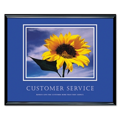 Framed Motivational Print - Customer Service, 91119