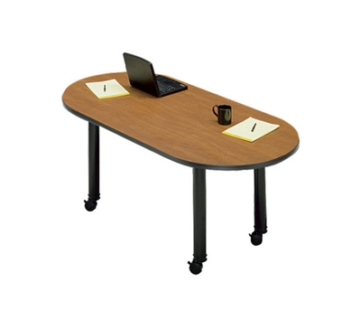 6  Mobile Oval Conference Table