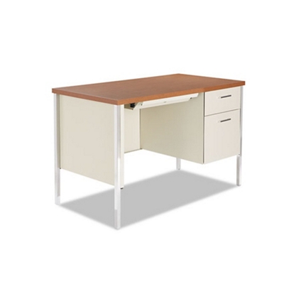 Compact Single Pedestal Metal Desk 45" x 24", 11969