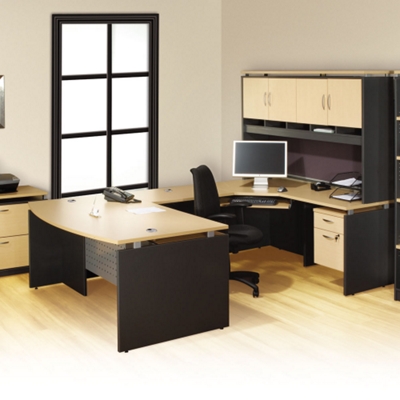 Seville Reversible U-Desk with Hutch, 15998