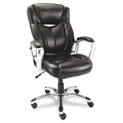 Carerra Leather Chair with Aluminum Accents, 56772