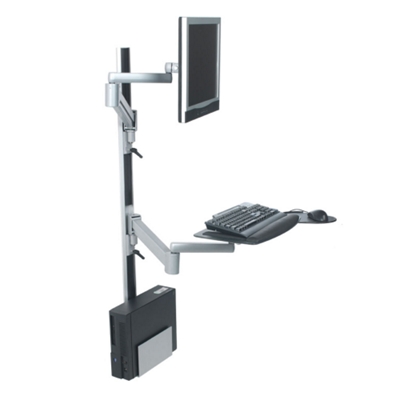 CPU Station with Gas Assisted Monitor and Keyboard Arms, 43128