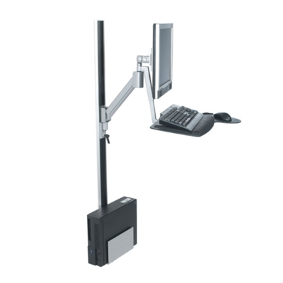 CPU Station with Attached Gas Assisted Monitor and Keyboard Arm, 43130