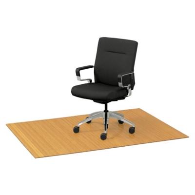 Eco-Friendly Bamboo Wood Chair Mat - 48" x 72", 54237