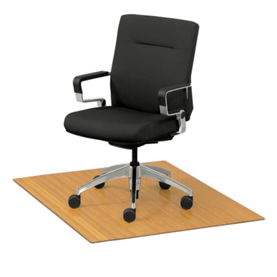 Eco-Friendly Bamboo Wood Chair Mat - 48" x 42", 54243