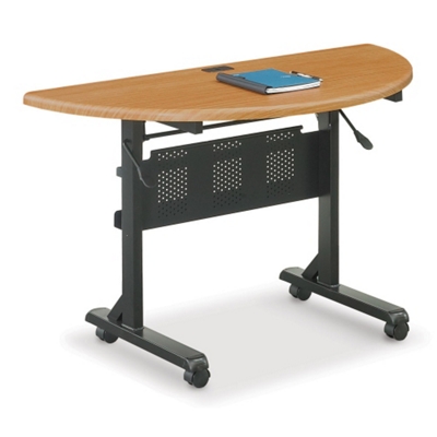 Half-Round Mobile Nesting Table 48"W x 24"D, 41498