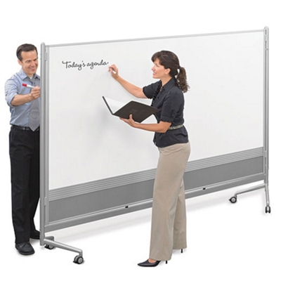 8'W x 6'H Dual Sided Mobile Whiteboard, 80290