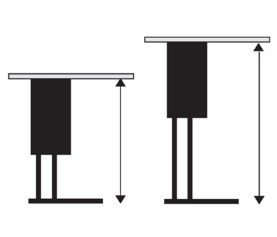 Height adjusts from 25 to 32