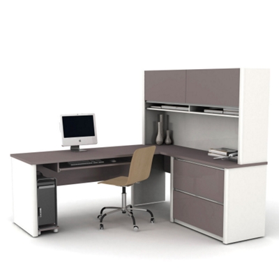 L-Desk with Hutch, 15979