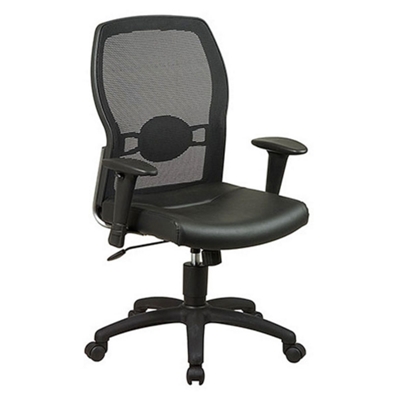 Mesh Back Executive Chair with Leather Seat, 50658