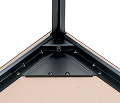 Solid bracket locks in legs