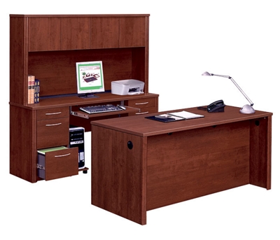 Desk, Credenza and Hutch Combo