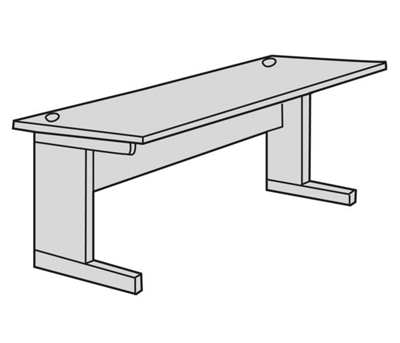 Line Art for 72W x 30D Workstation