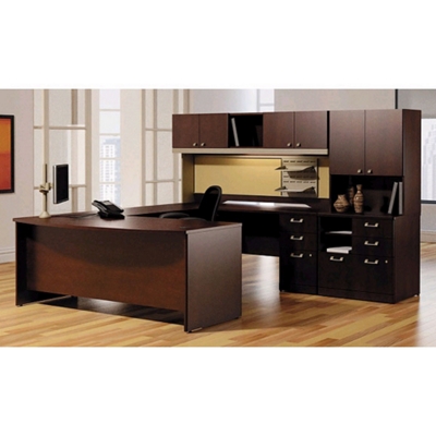 Right U-Desk with Hutch and Storage File, 13202