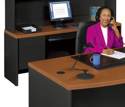Kneespace Credenza with Keyboard Tray