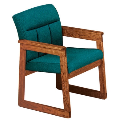 Wood Frame Sled Base Conference Chair