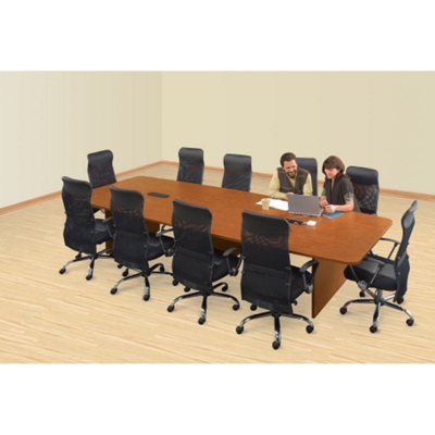 12' Conference Table with 10 Mesh Chairs, 86134