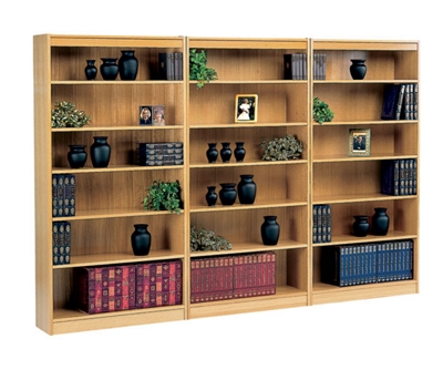 Square Edge Reinforced Bookcase Wall Set