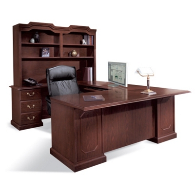 U-Desk with Left Bridge and Hutch, 11995