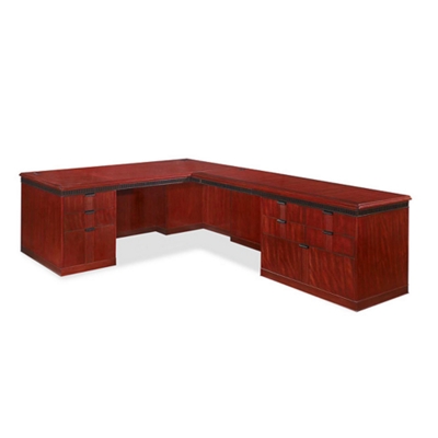 Americus 108" L-Desk with Personal File and Right Return, 13041