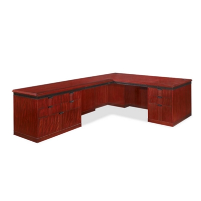 Americus 108" L-Desk with Personal File and Left Return, 13042