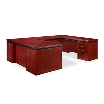 Americus U-Desk with Right Bridge, 13043