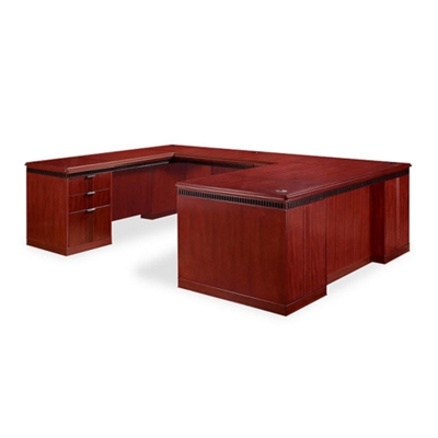 Americus U-Desk with Left Bridge, 13044