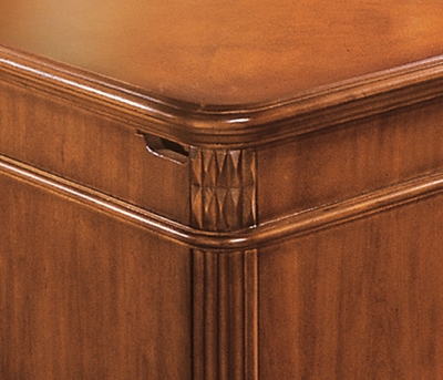 Hand Carved Corners with side panel cable access