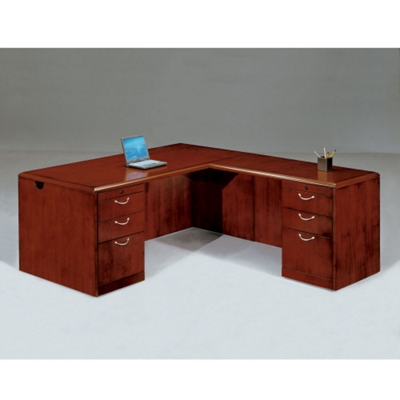 Executive L-Desk with Right Return and Radius Edge