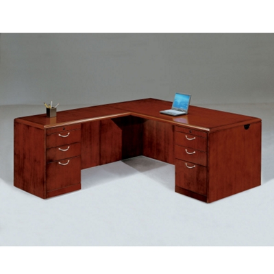 Executive L-Desk with Left Return and Radius Edge