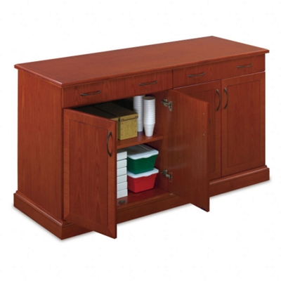 Shown with cabinet doors open