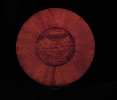 Table top features veneer inlay
