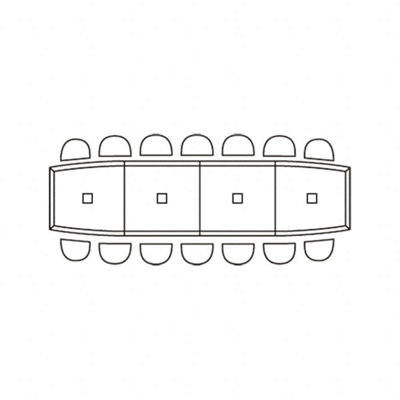 Set includes 16 Table with Data Ports and 14 Chairs