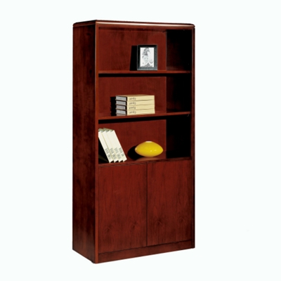 72" Bookcase with Doors with Radius Edge, 32770