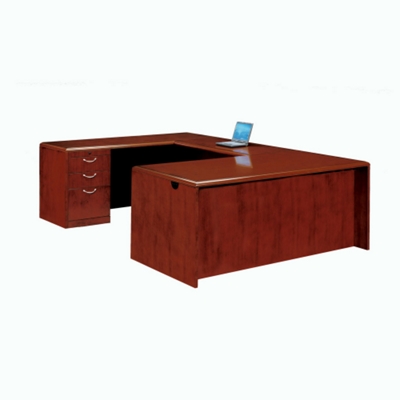 Executive U-Desk with Left Return and Radius Edge, 15855