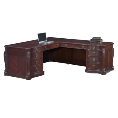 Old-World Right Return L-Desk, 30788