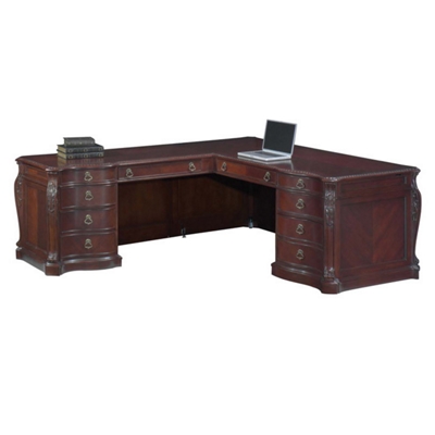 Old-World Left Return L-Desk, 30787