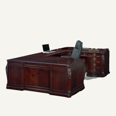 Old-World Right Bridge U-Desk, 30785