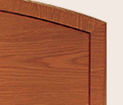 Walnut banding inlay and feathered cherry veneer edges add a distinctive look.