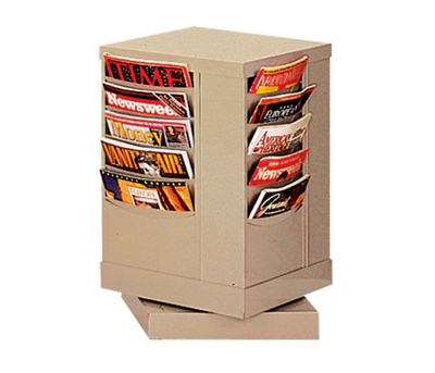 Revolving Literature Rack with 20 Magazine Pockets, 33049