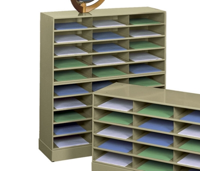 Steel 30 Pocket Literature Organizer with Base