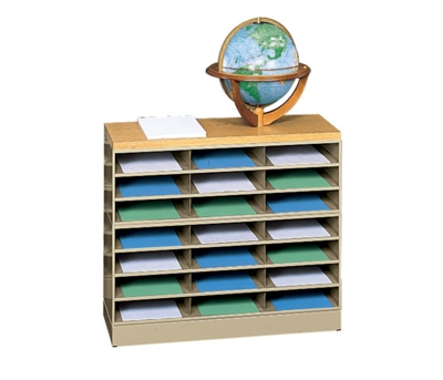 Wood Top Literature Organizer with Base, 33289